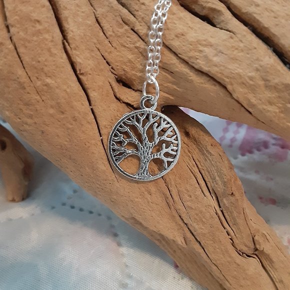 Jewelry - 3/$15  Tree of Life Pendant on 18" Silver Plated Chain, Brand New!